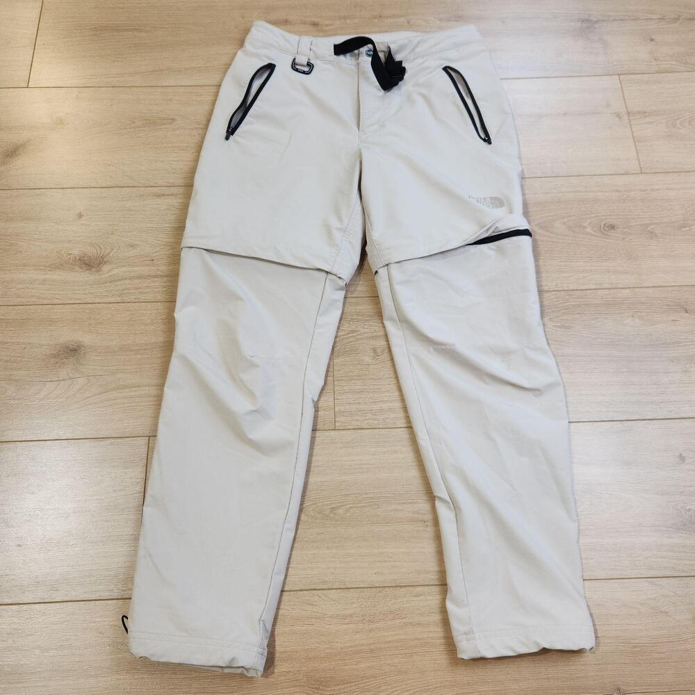 The North Face Paramount Pro Convertible Pants Mens Small Beige Hiking Outdoor
